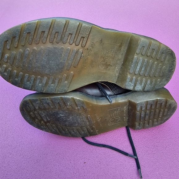 Vintage Made in England Oxblood Dr. Martens Burgundy Black US 6 UK4 - Picture 6 of 7